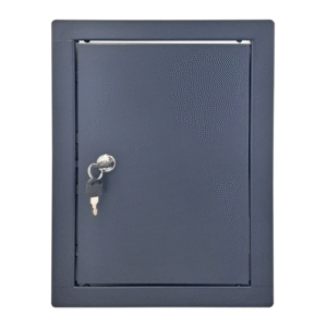 150x200 mm (15x20 cm) Metalowe Drzwiczki Rewizyjne CLASSIC- Grafitowe RAL7016, Zamykane na Klucz | Idealne do Wnętrz i na Zewnątrz!