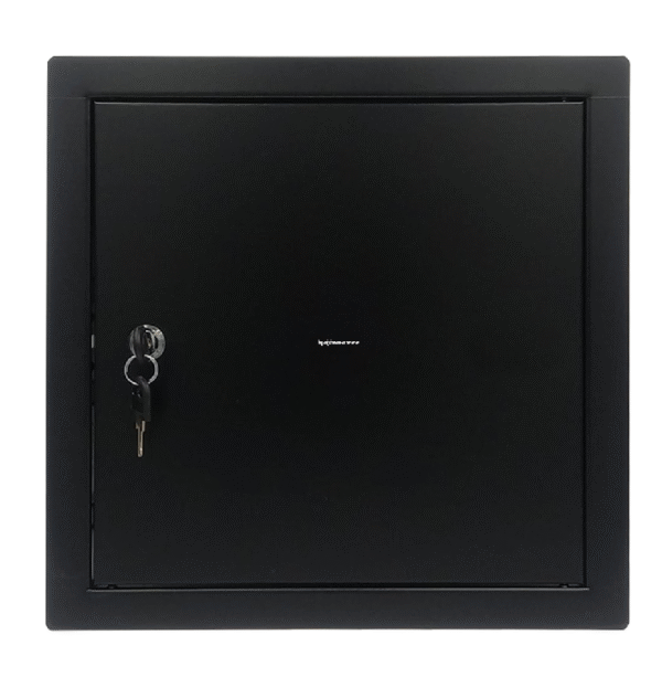 600x600 mm (60x60 cm) Metalowe Drzwiczki Rewizyjne CLASSIC- Czarne RAL9005, Zamykane na Klucz | Idealne do Wnętrz i na Zewnątrz!