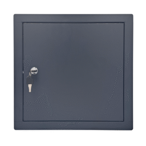 500x500 mm (50x50 cm) Metalowe Drzwiczki Rewizyjne CLASSIC- Grafitowe RAL7016, Zamykane na Klucz | Idealne do Wnętrz i na Zewnątrz!