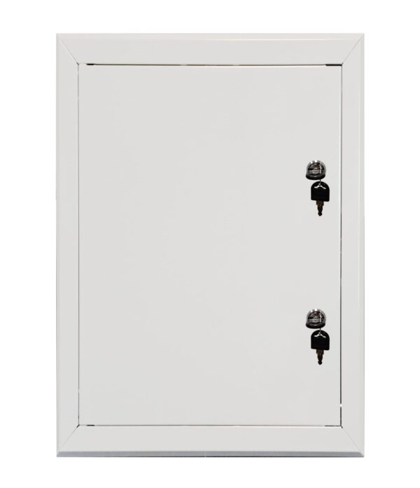 500x1000 mm (50x100 cm) Metalowe Drzwiczki Rewizyjne STRONG - Białe, Wyciągane z Kluczem | Konstrukcja z Grubej Blachy, Idealne do Domu i na Zewnątrz!