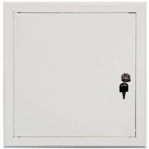 800x800 mm (80x80 cm) Metalowe Drzwiczki Rewizyjne STRONG - Białe, Wyciągane z Kluczem| Konstrukcja z Grubej Blachy, Idealne do Domu i na Zewnątrz!