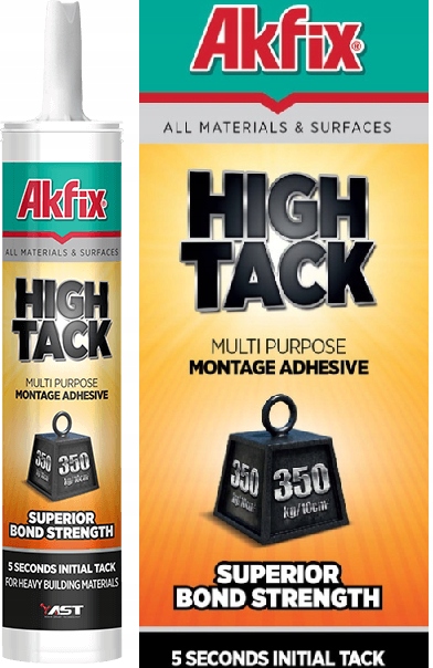 Akfix AMS55 Klej montażowy Biały – 290 ml | HIGH TACK | Wysoka Przyczepność