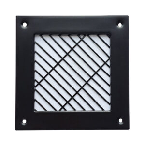 17x17 | Metalowa Kratka Przykręcana ozdobna CZARNA - SKOŚNA