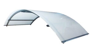 Daszek łukowy nad drzwi Zadaszenie 180 x 90 cm Grafit