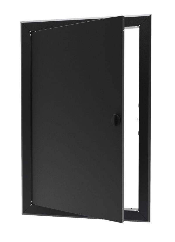 600x800 mm (60x80cm) Metalowe Drzwiczki rewizyjne STRONG – Czarne RAL9005, Zamykane na zatrzask | Konstrukcja z Grubej Blachy, Idealne do Domu i na Zewnątrz!