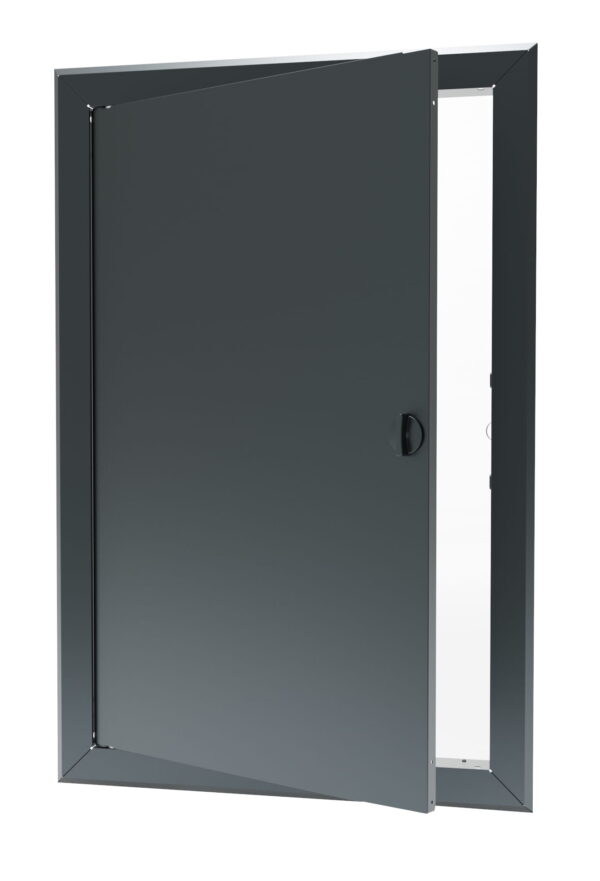 600x800 mm (60x80cm) Metalowe Drzwiczki rewizyjne STRONG – Grafitowe RAL7016, Zamykane na zatrzask | Konstrukcja z Grubej Blachy, Idealne do Domu i na Zewnątrz!