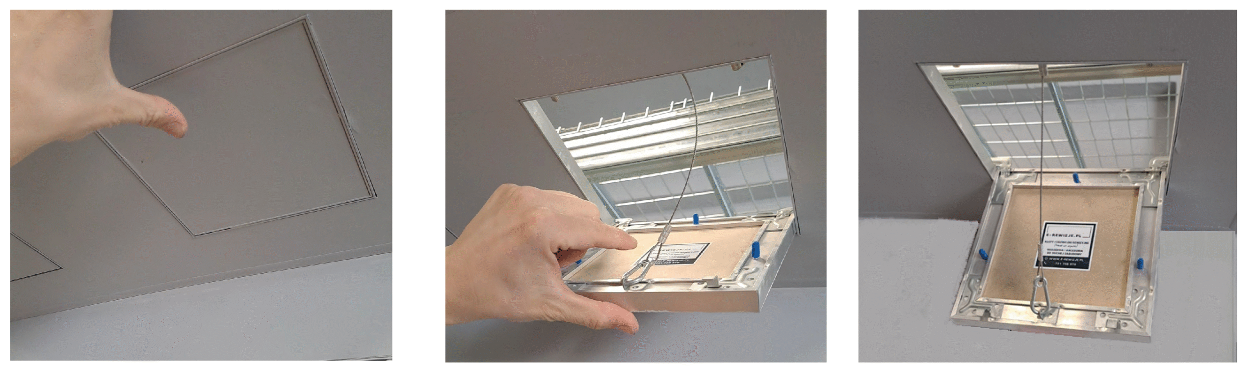 400x1200 mm - Drzwiczki rewizyjne do sufitu i ściany GK Wyciągana Rewizja do malowania- REMO (40x120 cm) - obrazek 5