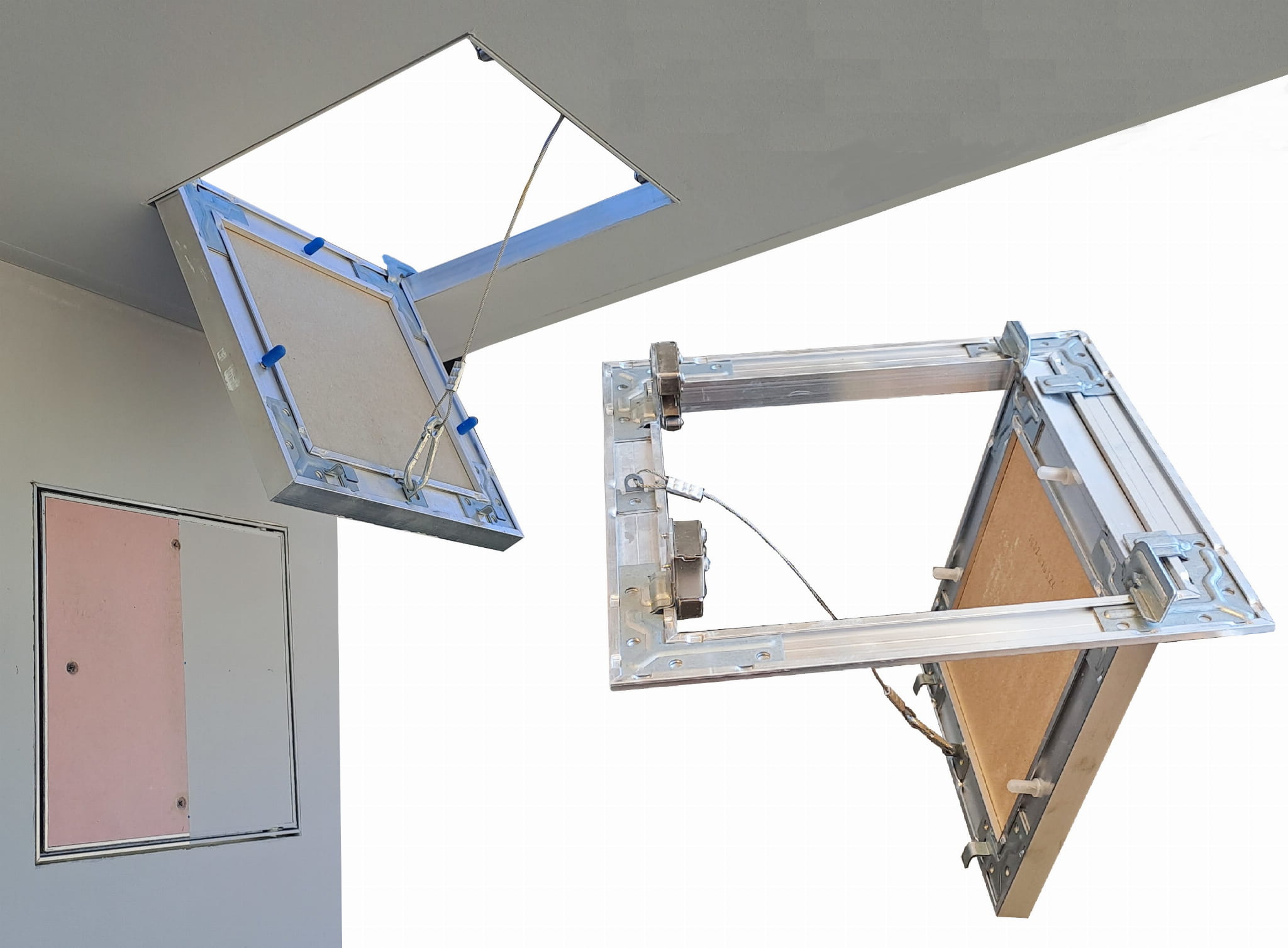 350x350 mm - Drzwiczki rewizyjne do sufitu i ściany GK Wyciągana Rewizja do malowania- REMO (35x35 cm) - obrazek 3