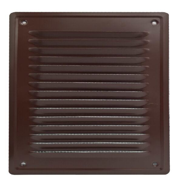 Kratka przykręcana 20x20 BRĄZ RAL8017 osłona wentylacyjna kominowa