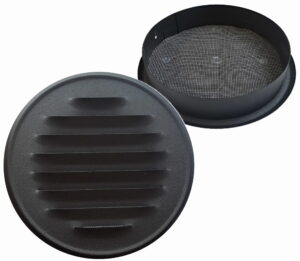 Kratka wentylacyjna okrągła fi150 metalowa - czarna