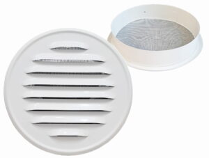 Kratka wentylacyjna okrągła fi150 metalowa - biała