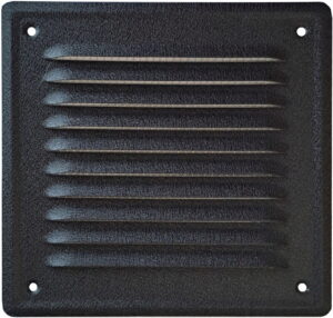 Kratka przykręcana 14x14 CZARNY MAT RAL 9005 osłona wentylacyjna kominowa