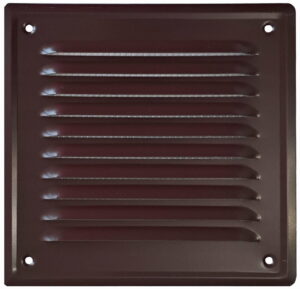 Kratka przykręcana 14x14 BRĄZ RAL 8017 osłona wentylacyjna kominowa