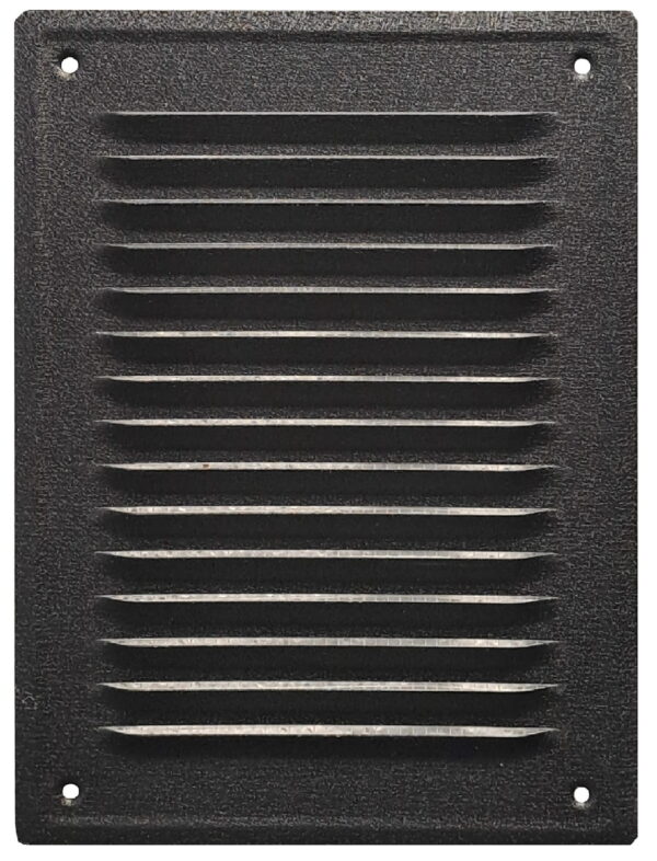 Kratka przykręcana 14x21 CZARNY MAT RAL 9005 wentylacyjna kominowa