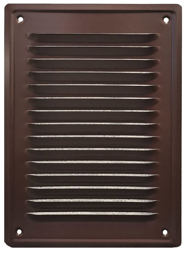 Kratka przykręcana 14x21 BRĄZOWY RAL 8017 wentylacyjna kominowa