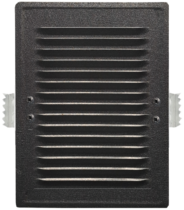 Kratka z łapkami 14X21 CZARNY MAT RAL 9005 wentylacyjna kominowa