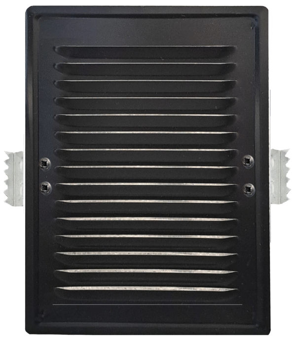 Kratka z łapkami 14X21 CZARNY POŁYSK RAL 9005 wentylacyjna kominowa