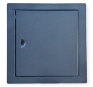 300x300 mm (30x30cm) Metalowe Drzwiczki rewizyjne CLASSIC – Grafitowe RAL7016, Zamykane na zatrzask | Idealne do Wnętrz i na zewnątrz!