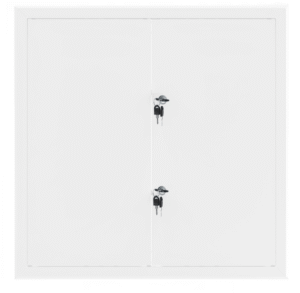 1000x1200 mm (100x120 cm) Metalowe Drzwiczki Rewizyjne STRONG - Białe, Wyciągane z Kluczem | Konstrukcja z Grubej Blachy, Idealne do Domu i na Zewnątrz!