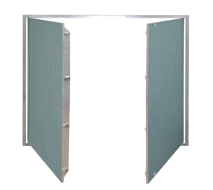 Klapa rewizyjna dwuskrzydłowa 1200x1350 na zawiasach RIVET ATEST PZH